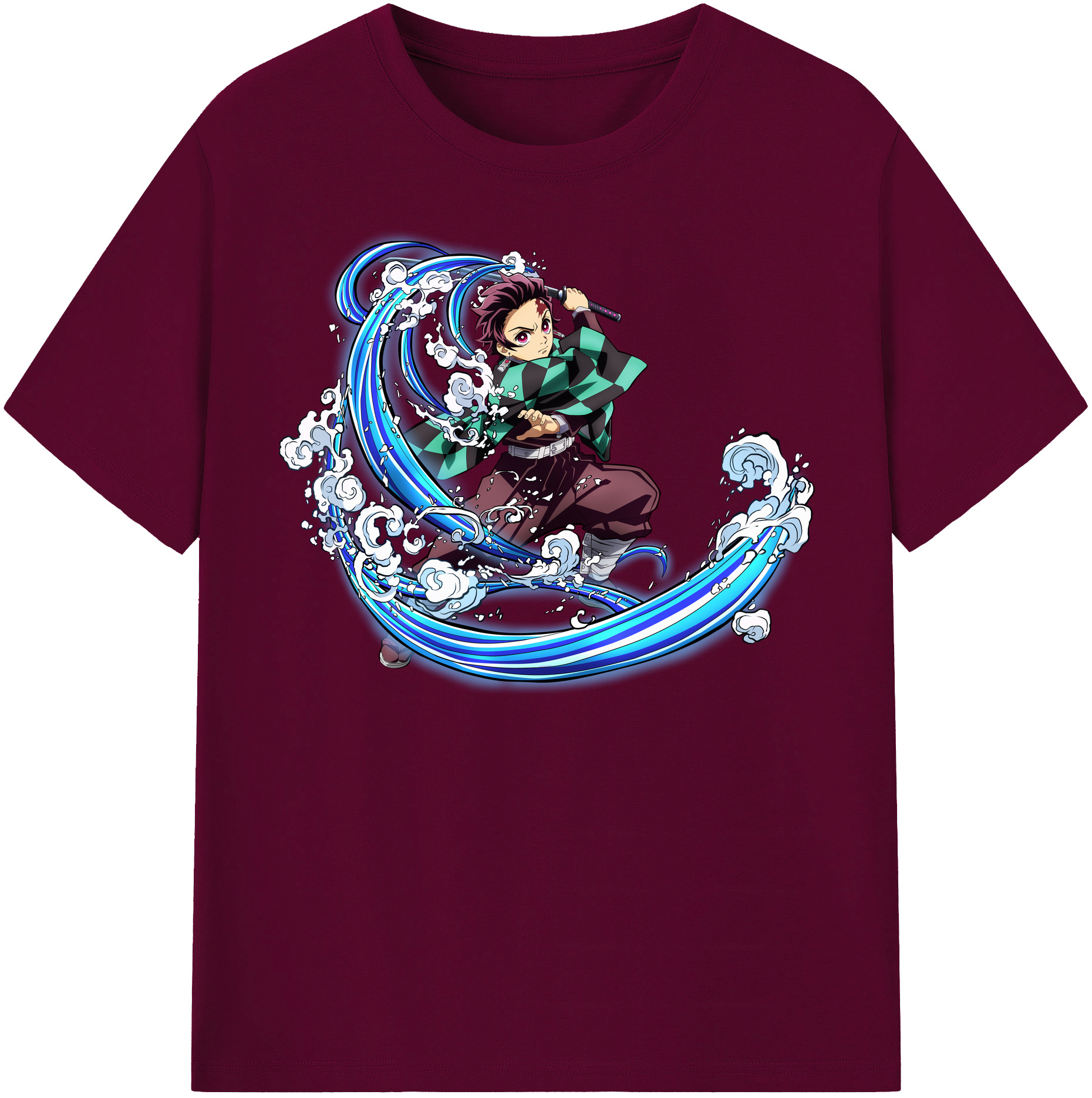 （画像用） 鬼滅の刃 竈門 炭治郎／かまど たんじろう Kamado Tanjirou レディースカジュアルプリントTシャツ（綿100％）